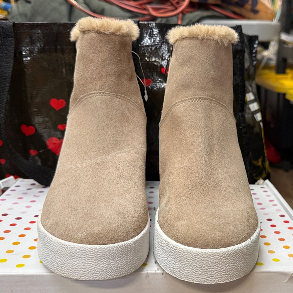 Superga Women's Tan Suede Ankle Boots